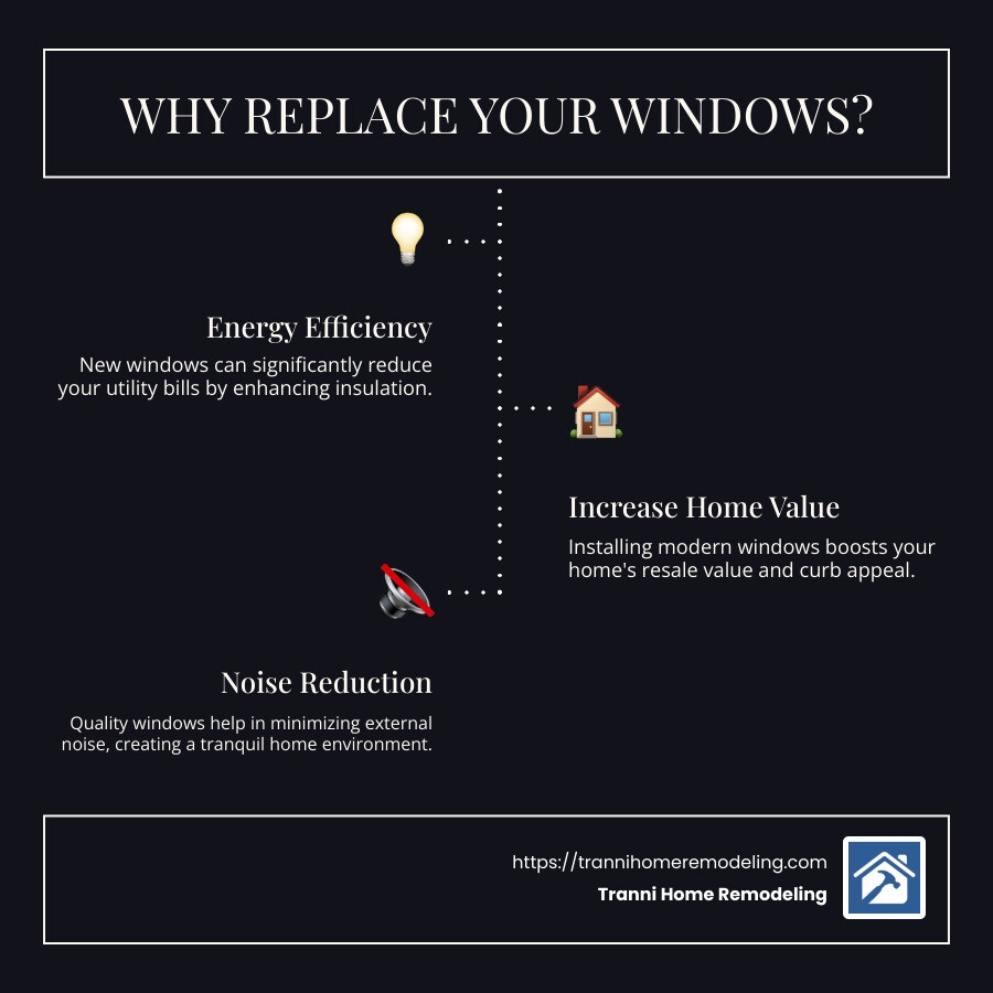 Reasons to Replace Your Windows - replace window near me infographic infographic-line-3-steps-dark