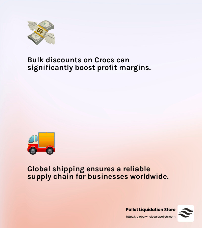 Explore our wholesale Crocs pallets today - buy crocs in bulk infographic 2_facts_emoji_light-gradient