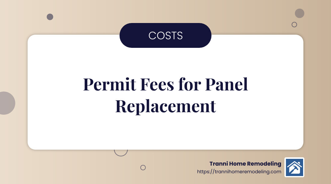 Permit fees for electrical panel replacement range from $50 to $350 - cost to change electrical panel infographic simple-info-landscape-card