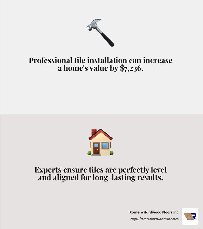 Quote about professional expertise in tile installation - tile floor installation companies boston ma infographic 2_facts_emoji_grey