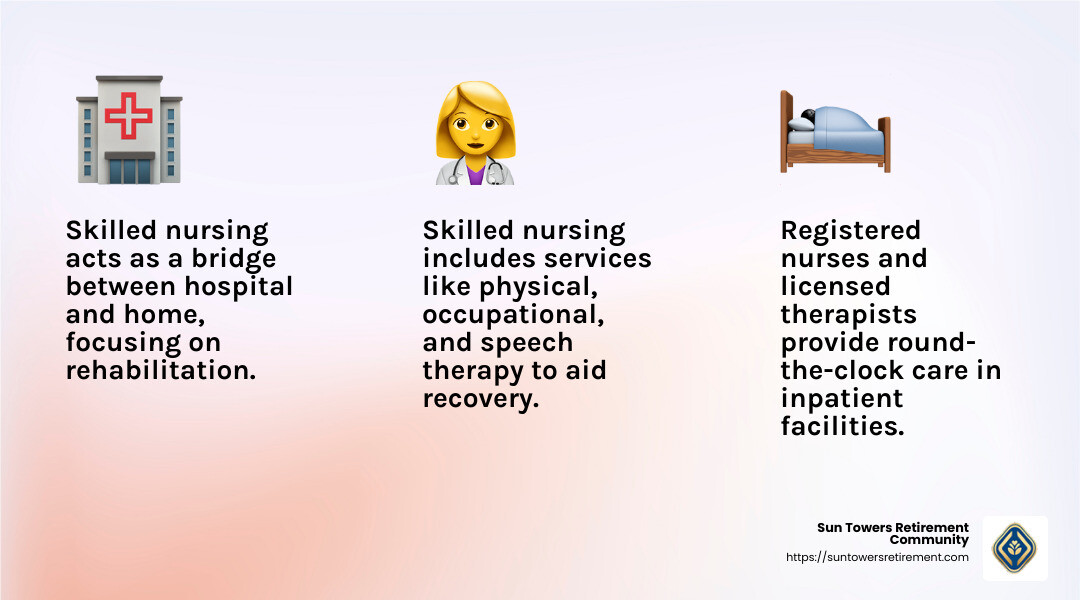 Skilled Nursing Care Overview - skilled nursing home health care infographic 3_facts_emoji_light-gradient