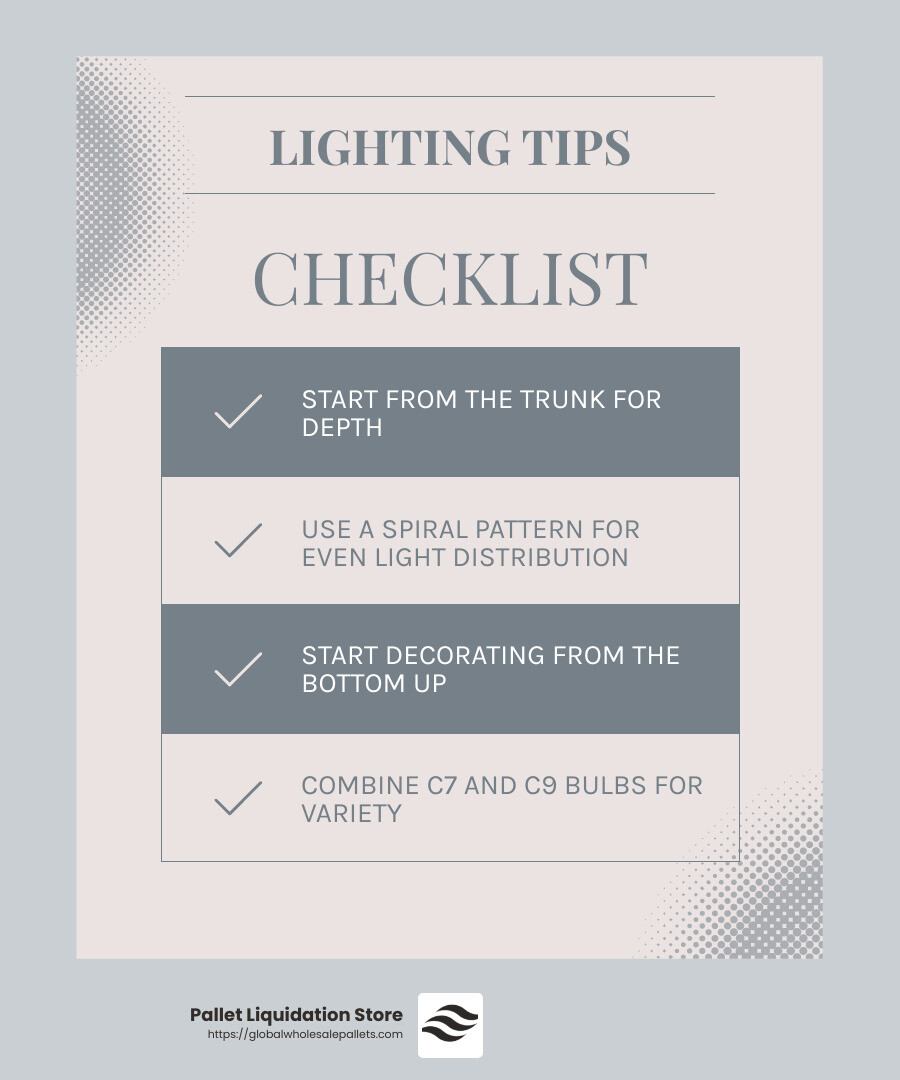 Decorating Tips Infographic - Bulk Christmas tree lights infographic checklist-light-blue-grey Decorating Tips Infographic - Bulk Christmas tree lights infographic checklist-light-blue-grey