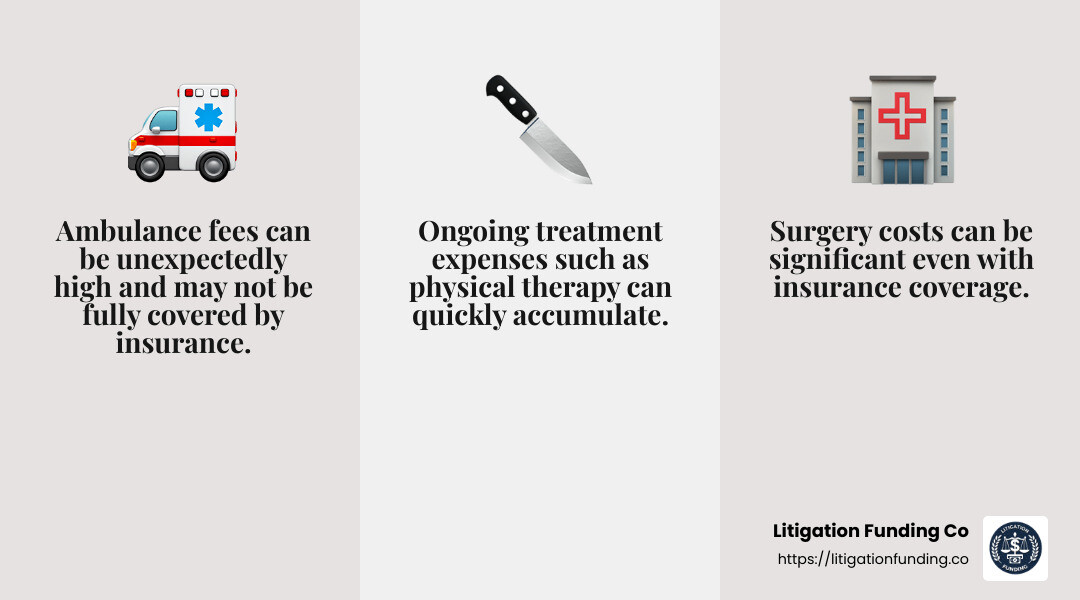 Medical expenses infographic - car accident financial hardship infographic 3_facts_emoji_grey