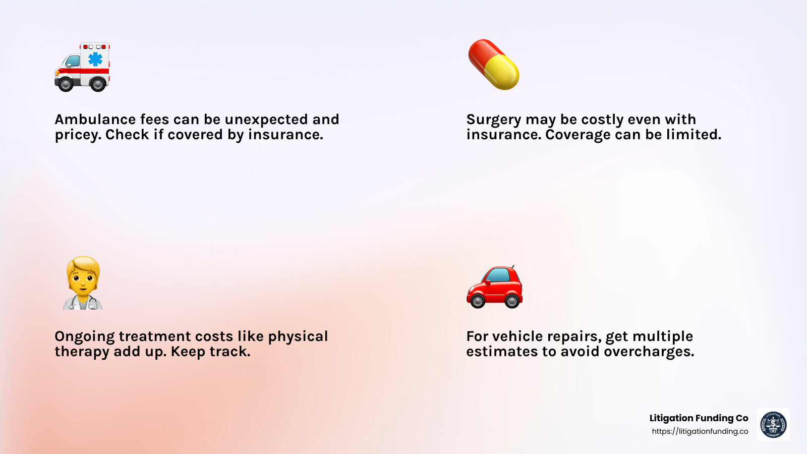 Vehicle repair costs infographic - car accident financial hardship infographic 4_facts_emoji_light-gradient