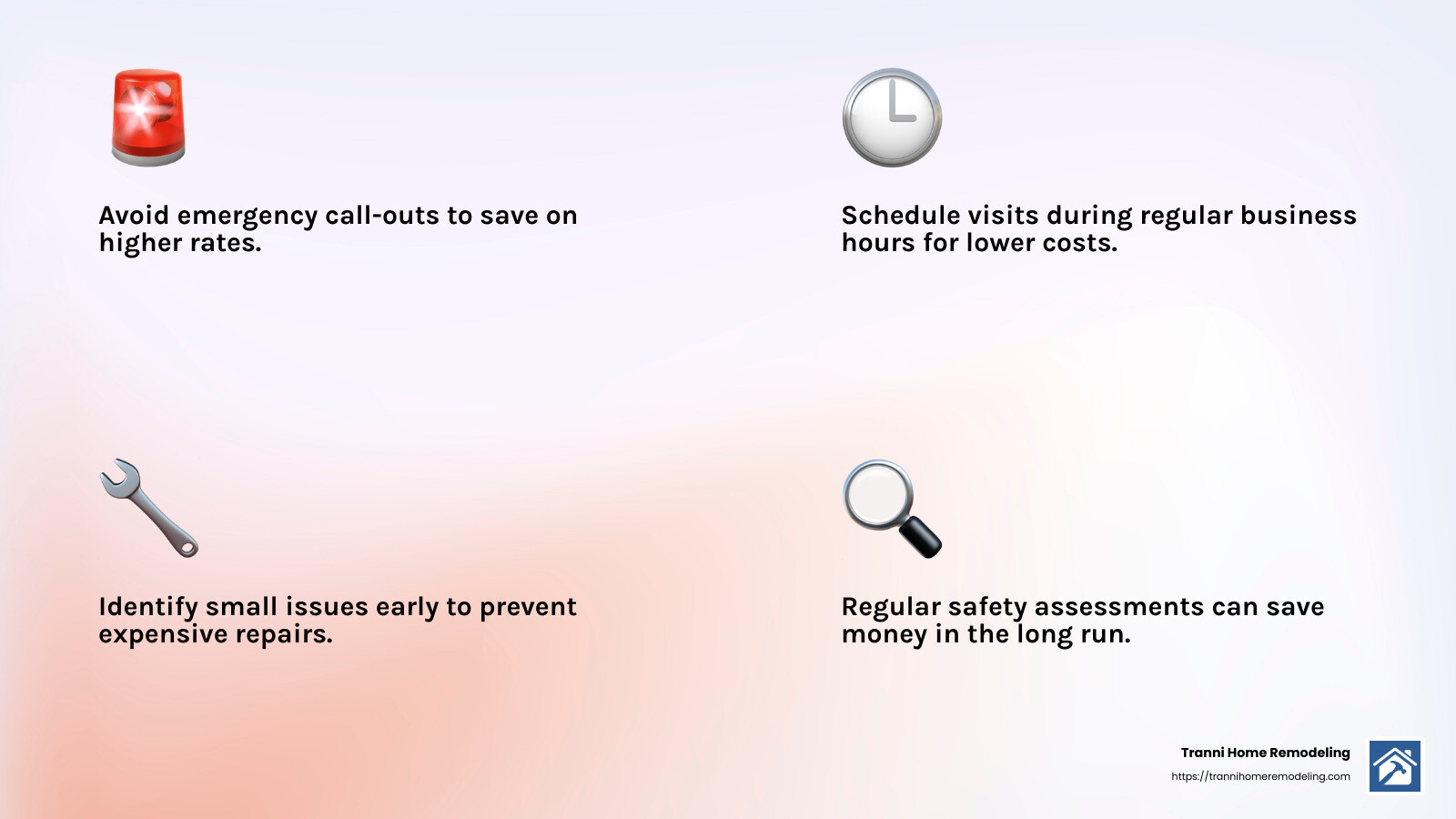 Cost-saving tips for hiring electricians - reliable electrician near me infographic 4_facts_emoji_light-gradient