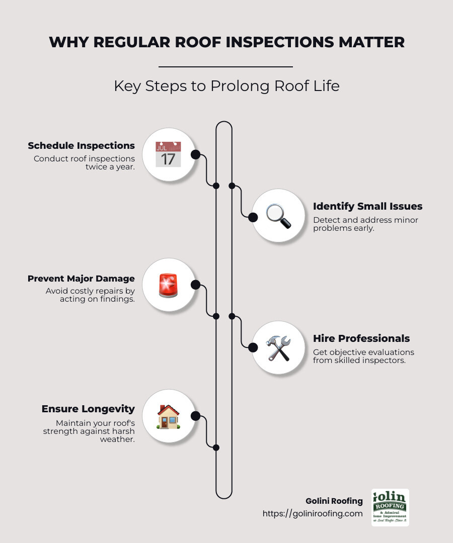 Roof Inspection Facts - roof inspection and repair services infographic infographic-line-5-steps-neat_beige