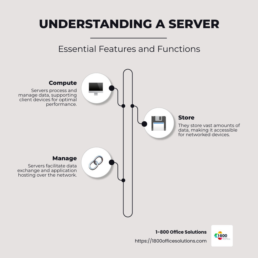 Basic components and functions of a server infographic - what is a server infographic infographic-line-3-steps-neat_beige
