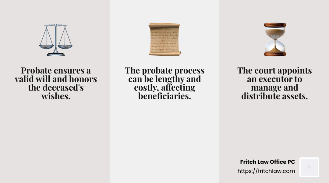 Probate Process Overview - probate avoidance strategies infographic 3_facts_emoji_grey