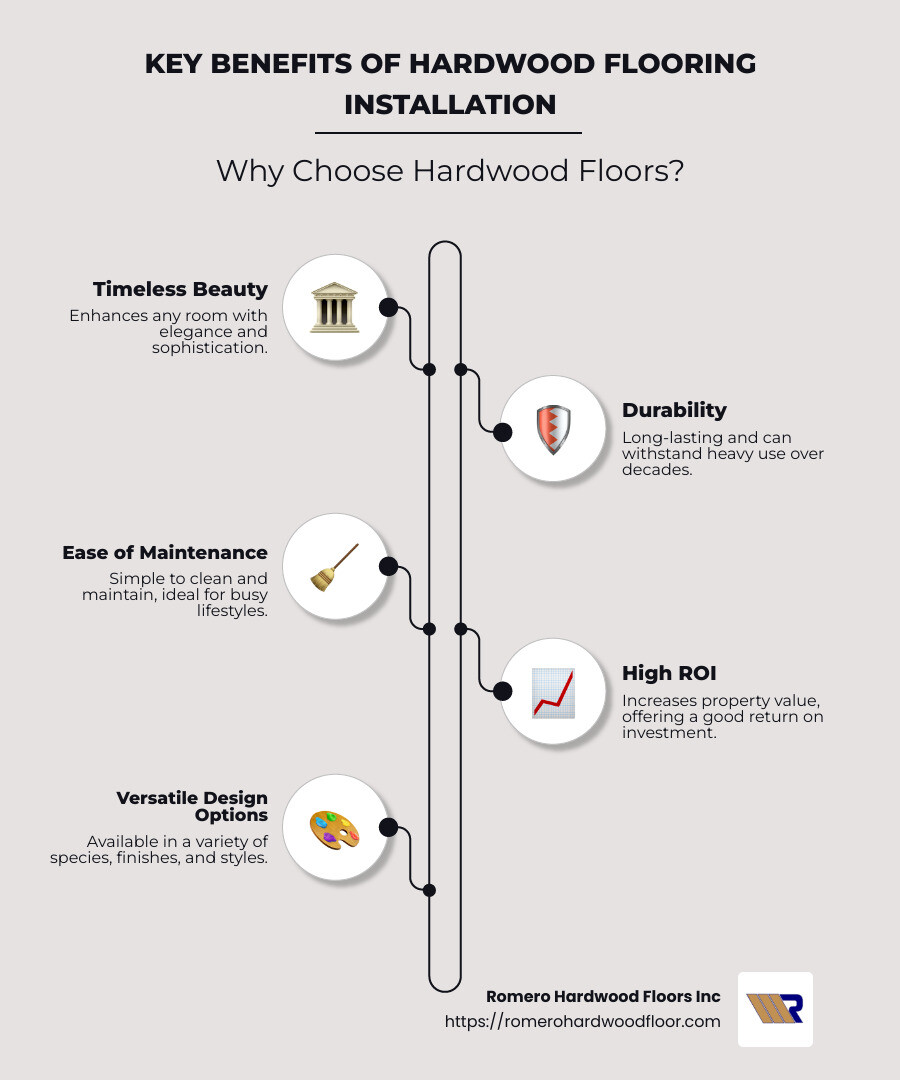 Benefits of Hardwood Flooring Installation - hardwood flooring installation near me infographic infographic-line-5-steps-neat_beige