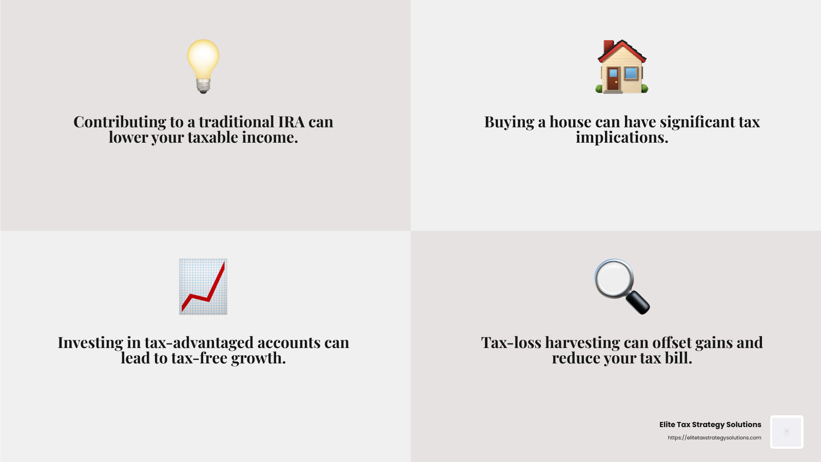 Understanding tax implications - benefits of tax planning infographic 4_facts_emoji_grey