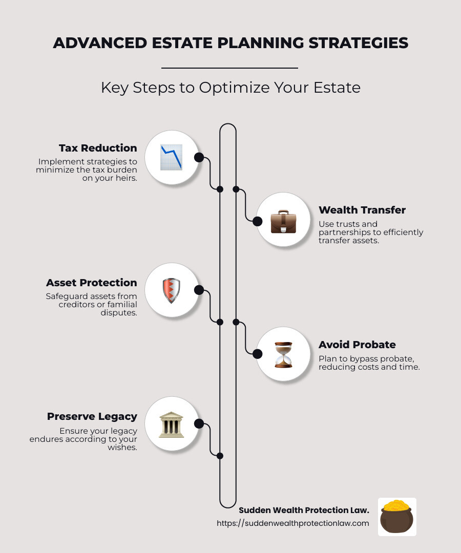 Infographic illustrating advanced estate planning strategies and their benefits - Advanced estate planning strategies infographic infographic-line-5-steps-neat_beige Infographic illustrating advanced estate planning strategies and their benefits - Advanced estate planning strategies infographic infographic-line-5-steps-neat_beige