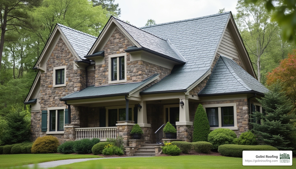 Slate roofs offer a premium look and long lifespan. - how long do residential roofs last