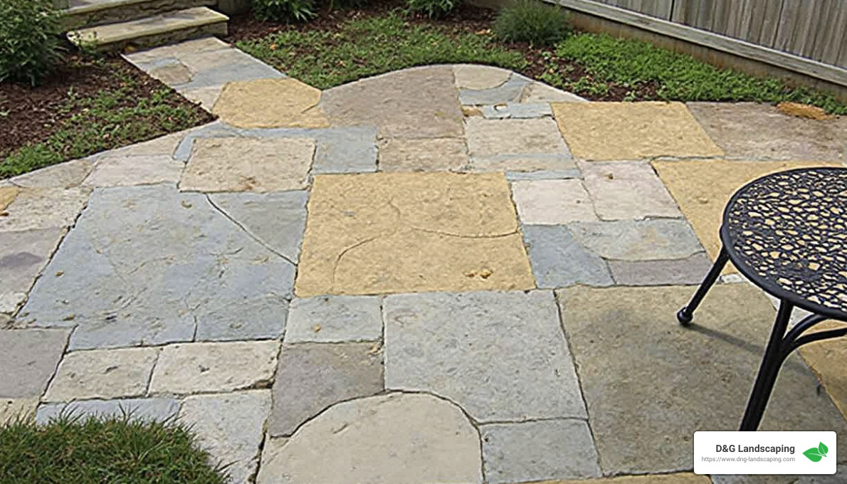 Stamped concrete design options - cement patio contractors near me