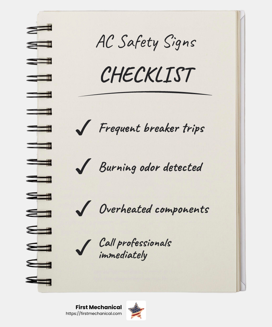 Infographic on AC safety concerns - 24-hour AC service Tampa infographic checklist-notebook Infographic on AC safety concerns - 24-hour AC service Tampa infographic checklist-notebook
