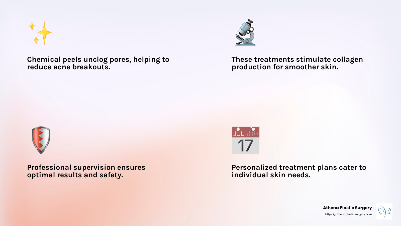 Unmasking the Truth: Do Chemical Peels Really Help with Acne? 6 Unmasking the Truth: Do Chemical Peels Really Help with Acne? - do chemical peels help with acne infographic 4_facts_emoji_light-gradient