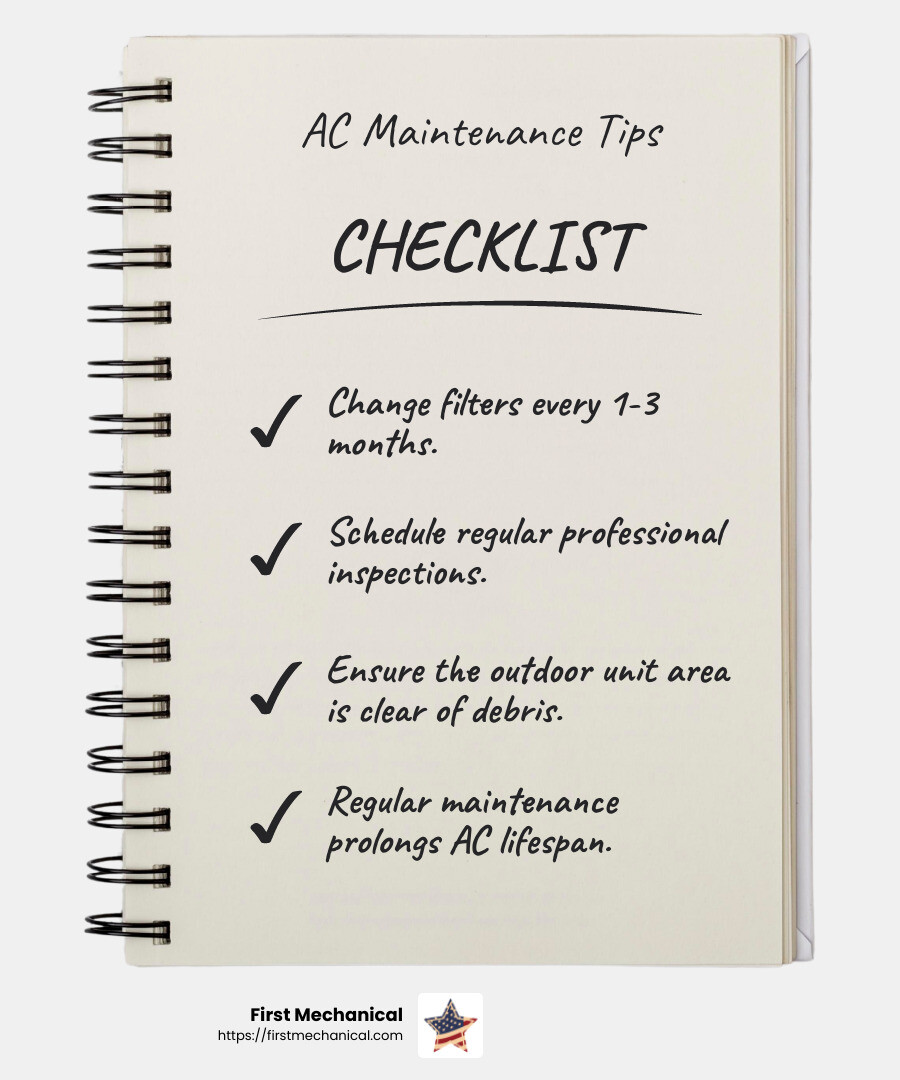 Regular maintenance can prevent costly repairs - ac repair viera fl infographic checklist-notebook Regular maintenance can prevent costly repairs - ac repair viera fl infographic checklist-notebook