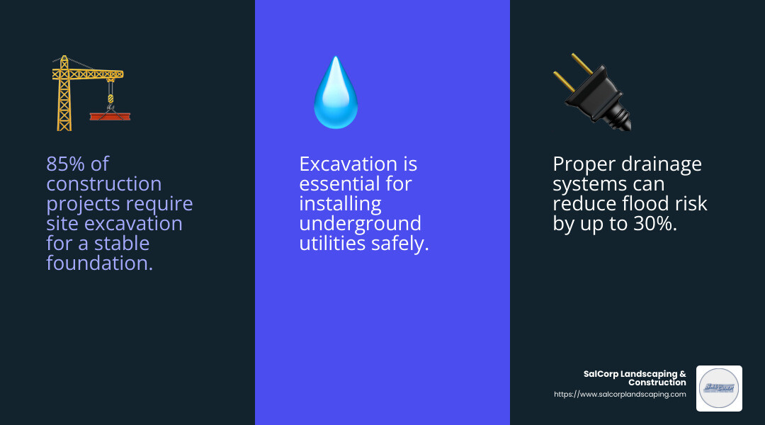 Foundation Stability Infographic - landscape excavation walpole ma infographic 3_facts_emoji_blue