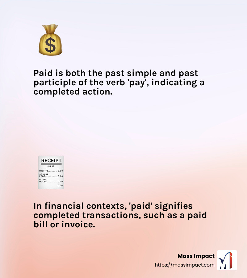 Understanding the role of 'paid' in transactions - define paid infographic 2_facts_emoji_light-gradient