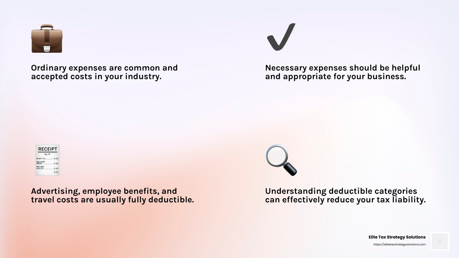 Understanding Business Expenses - business expenses examples infographic 4_facts_emoji_light-gradient