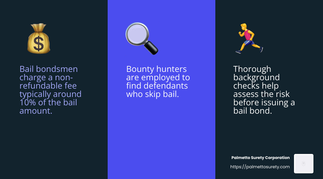 Bail bonds 101: making money in the bail industry 6 Bail bond fees are non-refundable, serving as compensation for the bail bondsman's risk and services. - how does a bail bond make money infographic 3_facts_emoji_blue