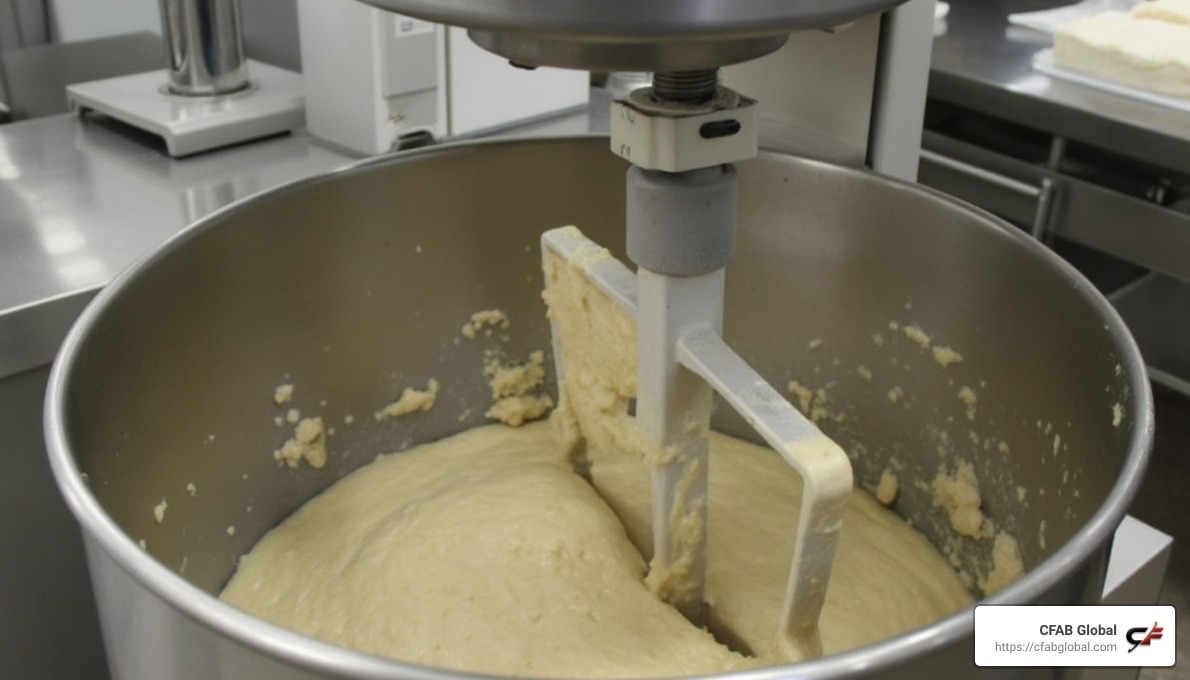 Horizontal mixers are perfect for thick doughs and sauces - commercial sauce mixer