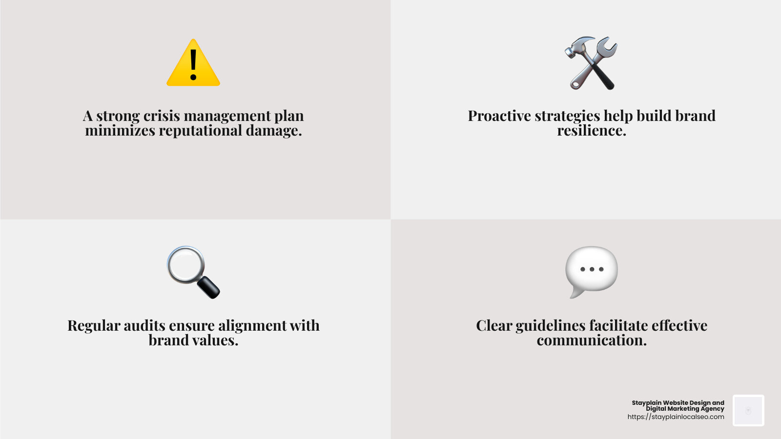 Companies with strong reputations recover faster from crises. - enterprise reputation management infographic 4_facts_emoji_grey