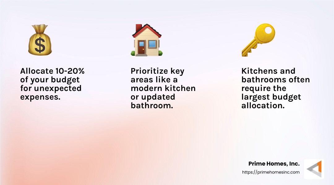 Budget Planning for Home Renovation - remodel entire house infographic 3_facts_emoji_light-gradient