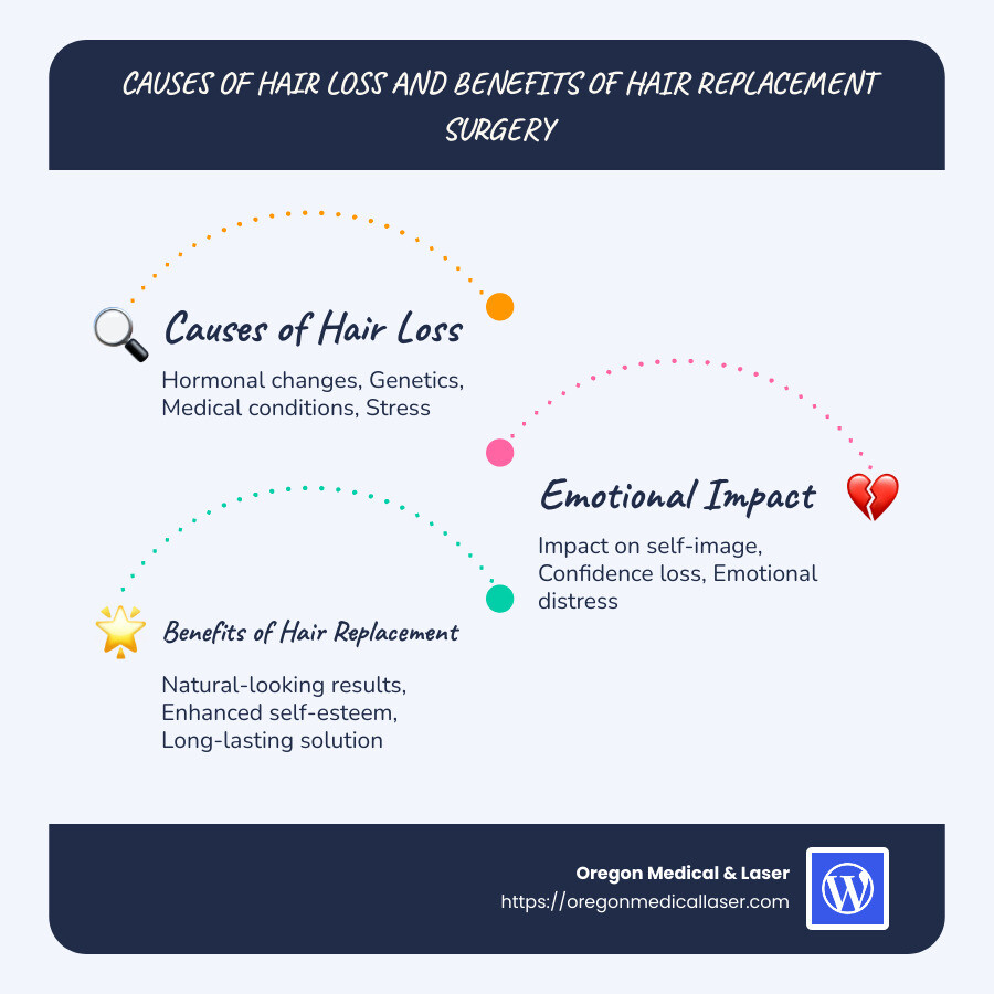 an infographic detailing the causes of hair loss and benefits of hair replacement surgery - hair replacement surgery for women infographic infographic-line-3-steps-blues-accent_colors an infographic detailing the causes of hair loss and benefits of hair replacement surgery - hair replacement surgery for women infographic infographic-line-3-steps-blues-accent_colors