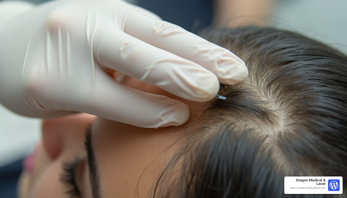 Mini-grafts are harvested from dense hair regions and transplanted to thinning areas - hair replacement surgery for women Mini-grafts are harvested from dense hair regions and transplanted to thinning areas - hair replacement surgery for women