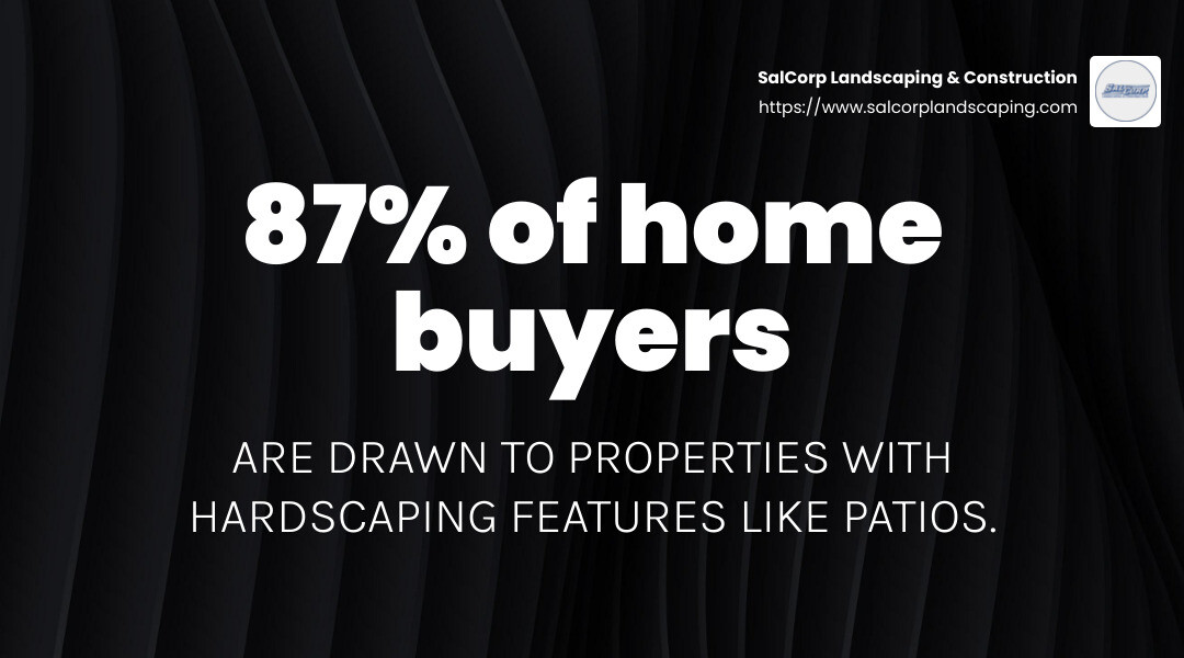 Increased Home Value Stat - Patio Companies infographic simple-stat-landscape-dark