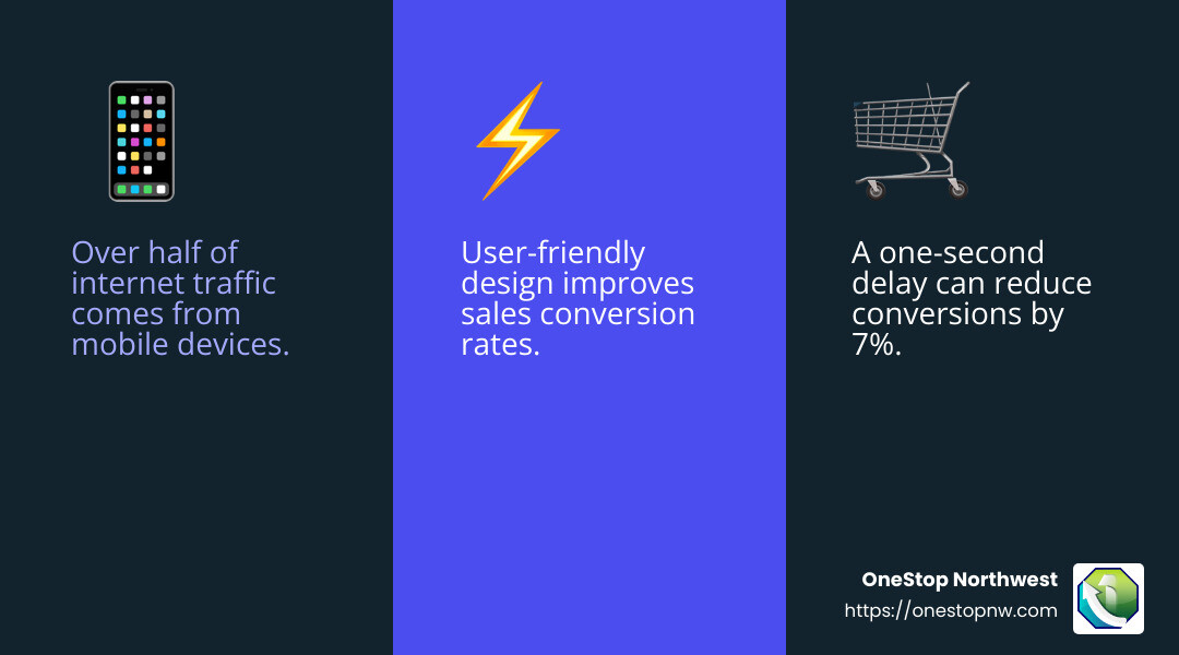 Mobile Shopping Growth - ecommerce web designers near me infographic 3_facts_emoji_blue