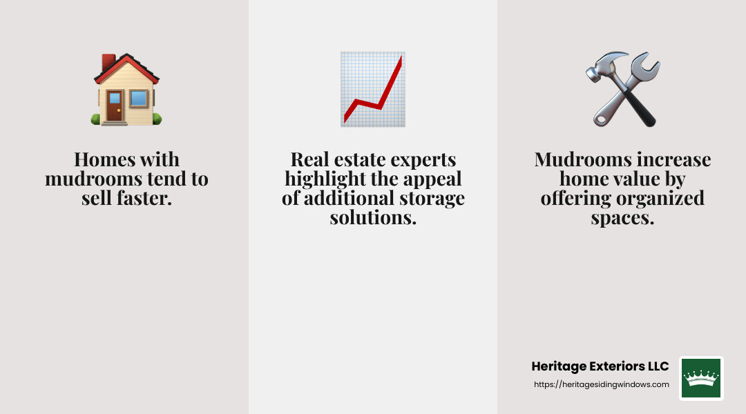 Increased home value statistic - mudroom addition exterior infographic 3_facts_emoji_grey