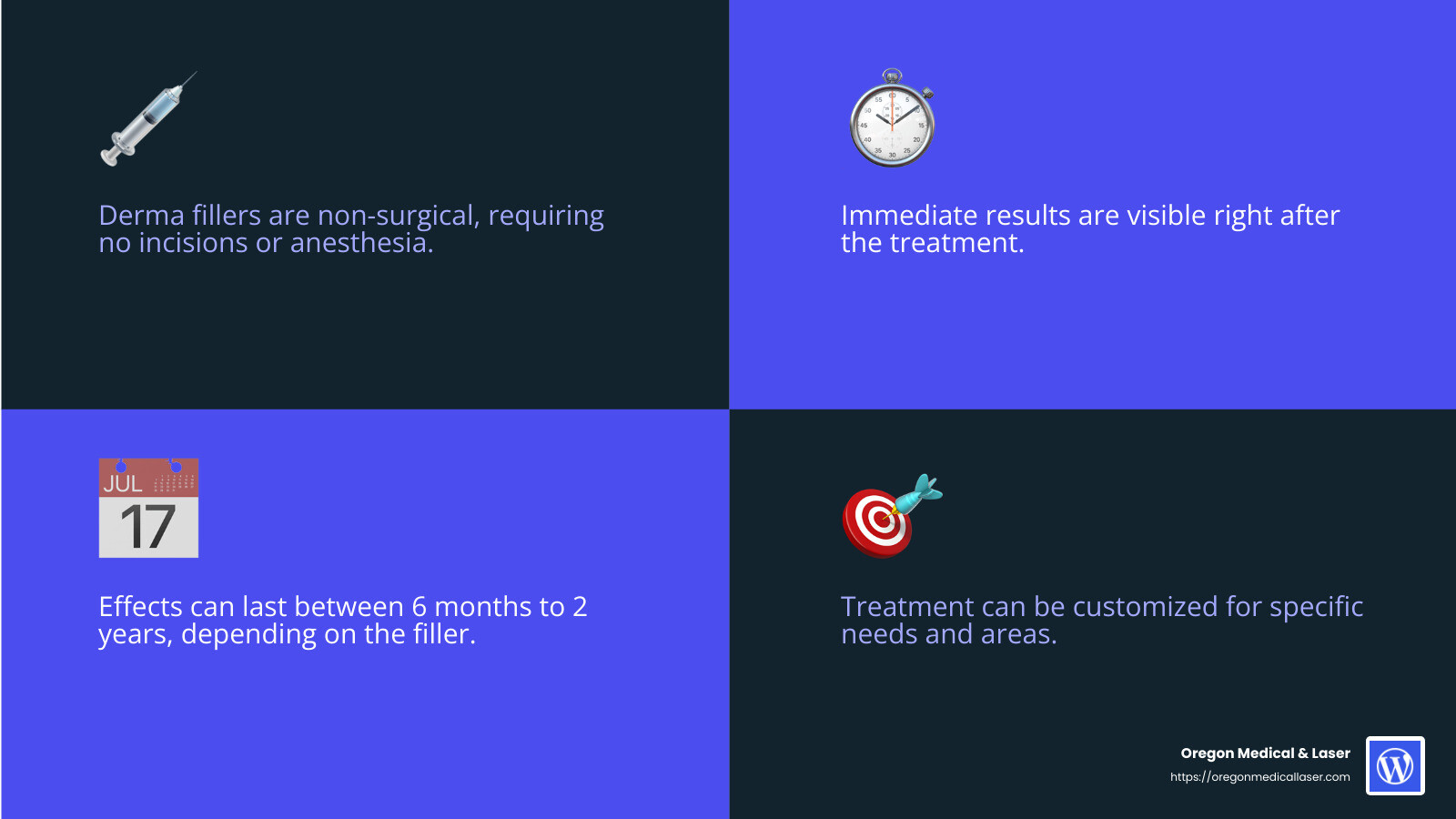Immediate results and long-lasting effects of dermal fillers - Dermal fillers Portland infographic 4_facts_emoji_blue Immediate results and long-lasting effects of dermal fillers - Dermal fillers Portland infographic 4_facts_emoji_blue