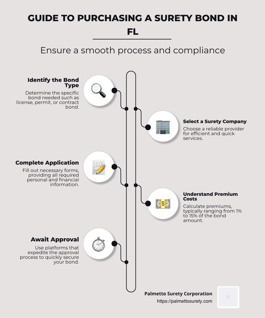 How to purchase a surety bond in florida - purchase a surety bond fl infographic infographic-line-5-steps-neat_beige