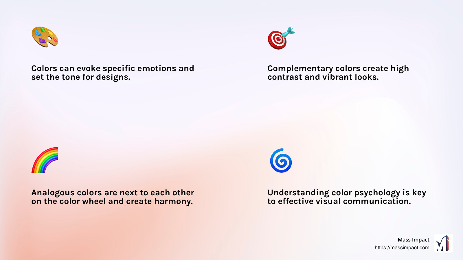 Color Psychology Infographic - Graphic design from scratch infographic 4_facts_emoji_light-gradient