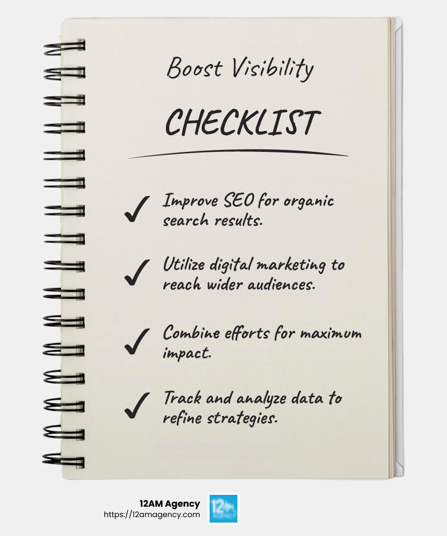 Digital marketing broadens your reach - lead generation seo services and digital marketing services infographic checklist-notebook
