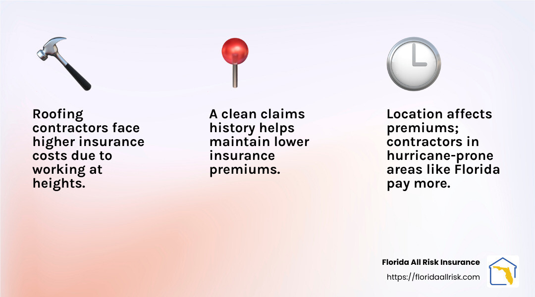 Insurance costs can vary significantly based on trade, coverage, location, and claims history. - contractor liability coverage infographic 3_facts_emoji_light-gradient