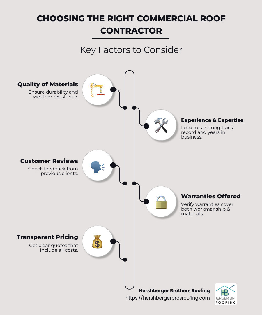 comprehensive guide to selecting commercial roofing contractors - commercial roof contractors infographic infographic-line-5-steps-neat_beige