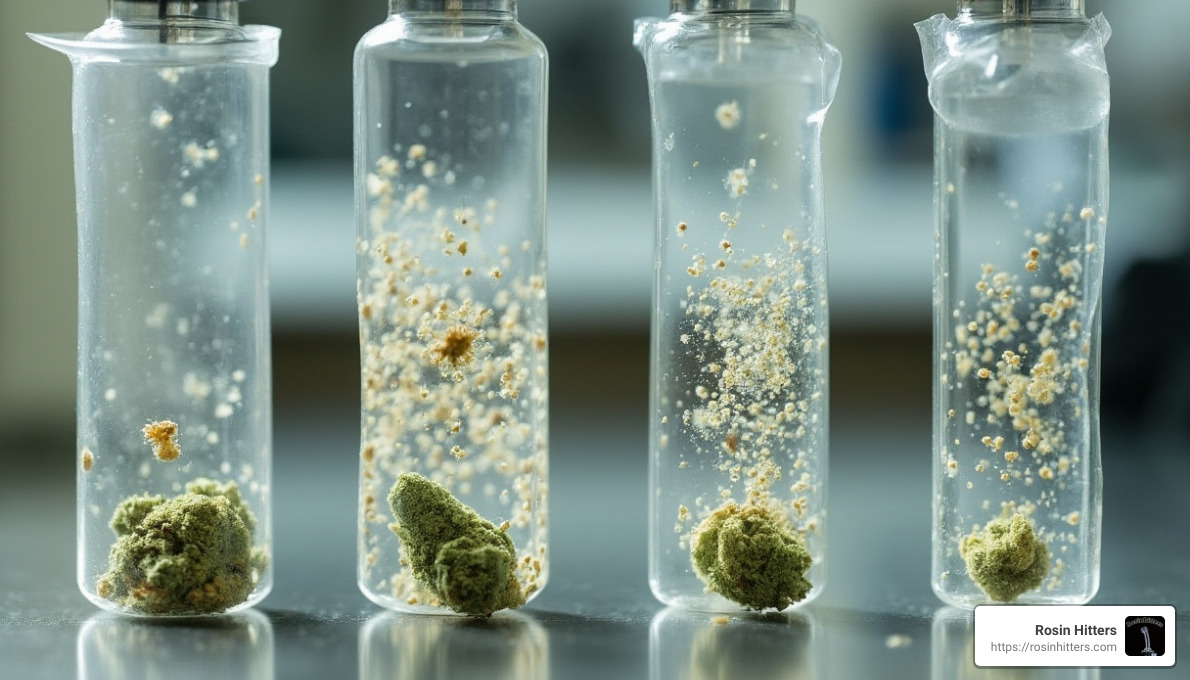 Trichome separation through micron bags - rosin extraction process
