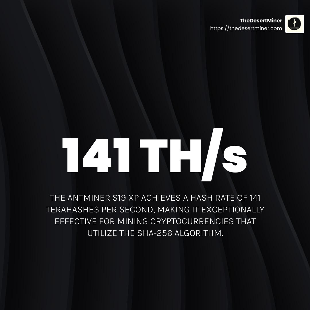 Hashrate of 141 TH/s - antminer s19 xp buy infographic simple-stat-dark
