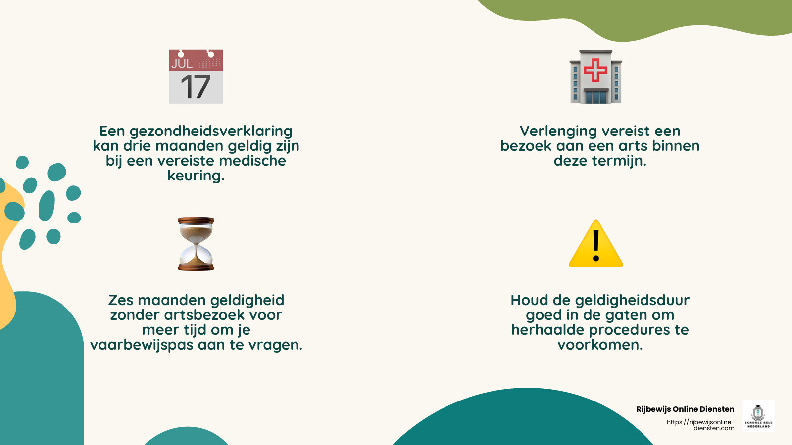 Geldigheidsduur van de Gezondheidsverklaring - gezondheidsverklaring vaarbewijs infographic 4_facts_emoji_nature