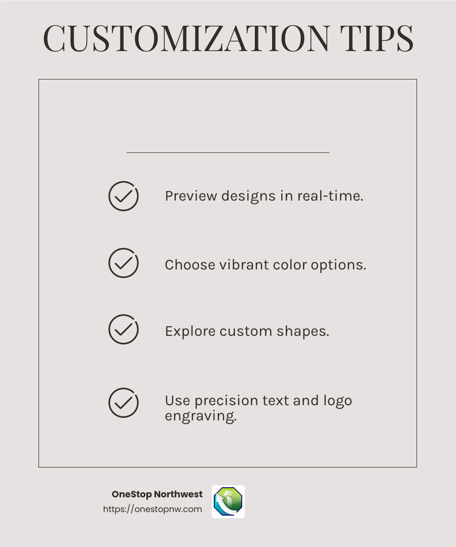 Engraving Precision - custom engraved signs infographic checklist-light-beige Engraving Precision - custom engraved signs infographic checklist-light-beige