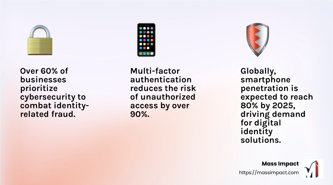 Cybersecurity Concerns - digital identity solutions market infographic 3_facts_emoji_light-gradient