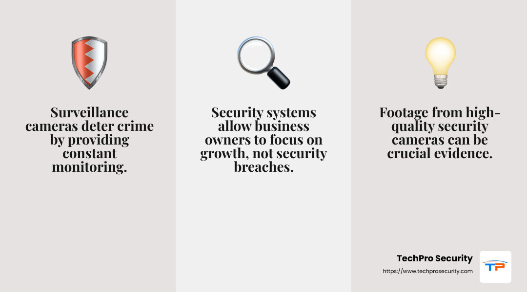 Peace of Mind with Security Systems - business security camera installation miami fl infographic 3_facts_emoji_grey
