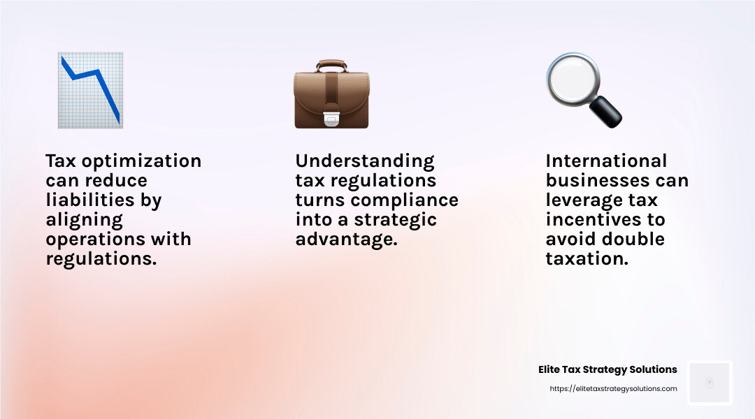 Infographic: Tax optimization strategies can help reduce liabilities and increase savings - Business tax planning services infographic 3_facts_emoji_light-gradient
