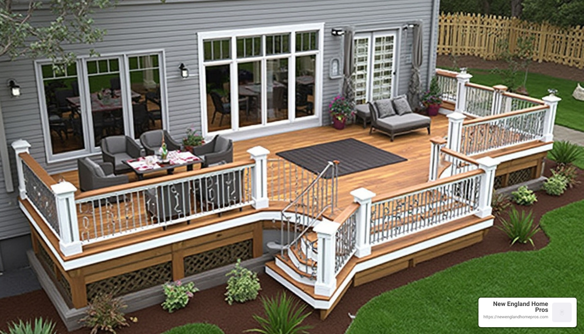 Custom Deck Design Ideas - custom built deck and fence