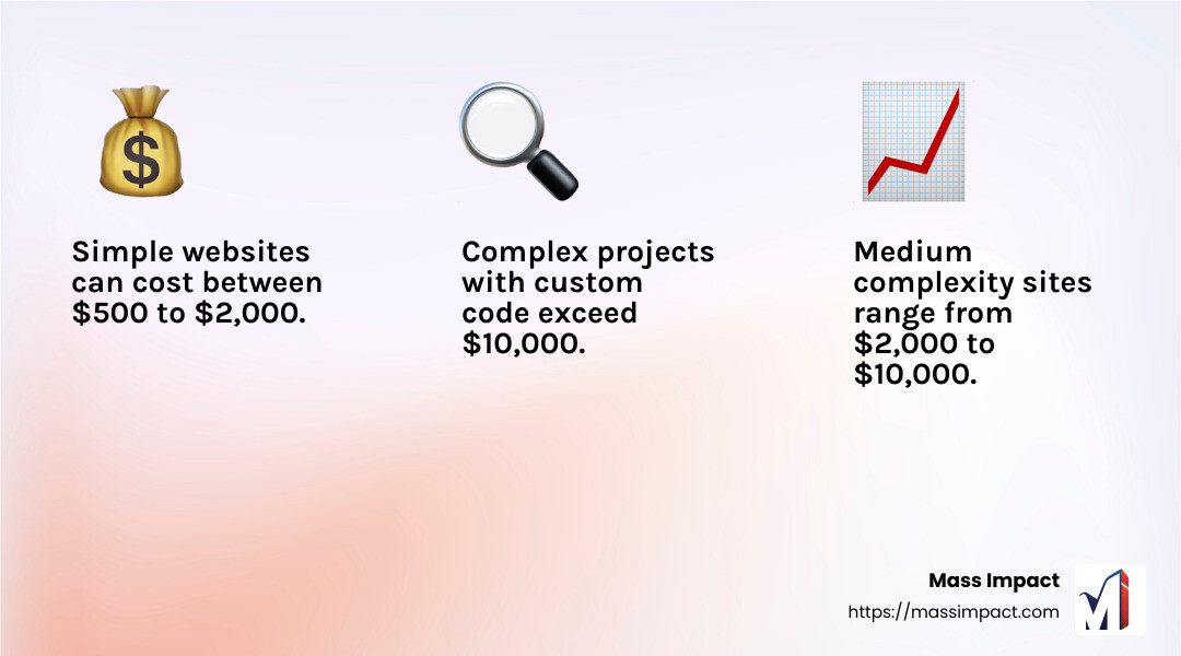 Average web design costs - web page designers near me infographic 3_facts_emoji_light-gradient