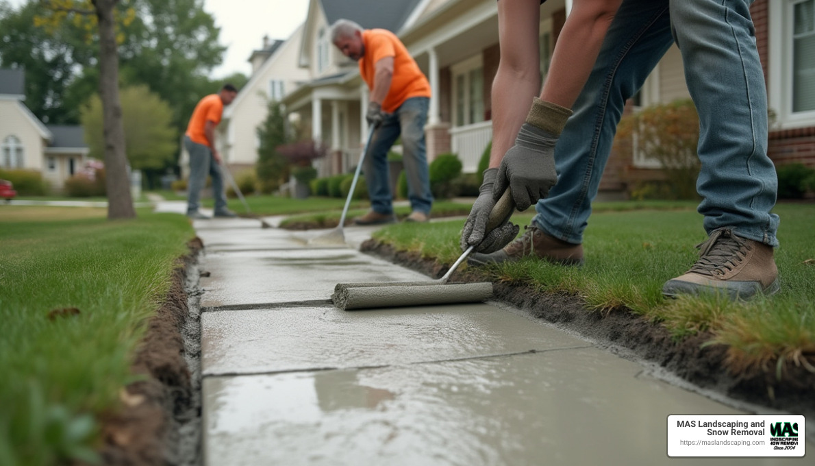 Concrete sidewalk installation process - concrete sidewalk contractors