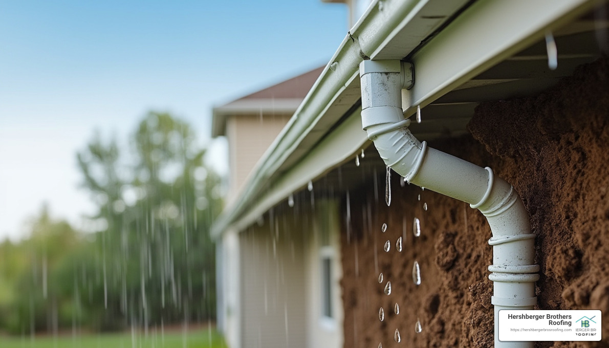 Gutter system preventing erosion - gutter repair services