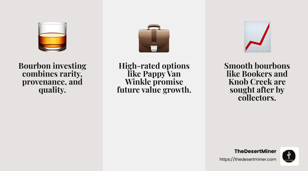 Quote about bourbon investment - best bourbons to buy and hold infographic 3_facts_emoji_grey